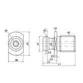 American Standard Pull Stud ANSI/AMSE B5.50-1994 - Big-tools Industrial Supply Tools for Metal Cutting